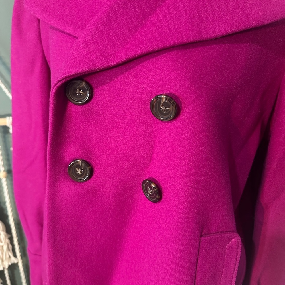 Women's Banana Republic Double-Breasted Deep Purple Jacket Size M 👑 - Picture 5 of 7